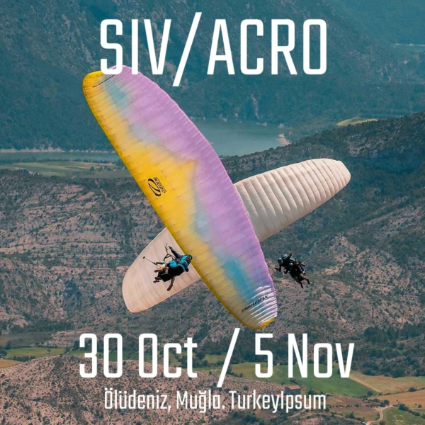 Acro paragliding course Turkey